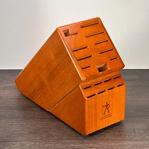 J.A. Henckels International 18 Slot Wood Knife Block Holder 35104-102 EXCELLENT - Picture 1 of 19