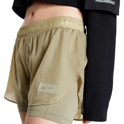 Shorts De Course Adidas Femmes Parley Mission Kit Run For The Oceans Vert Orbit - Photo 1/3