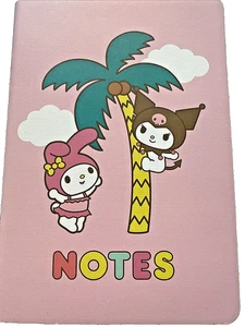 Hello Kitty & Friends Journal Beach Theme Soft Cover Pink 80 Page Lined - Picture 1 of 7