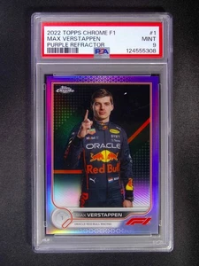 2022 Topps Chrome F1 Max Verstappen #1 Purple Refractor /399 PSA 9 - Picture 1 of 2
