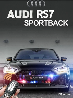 1:18 Audi RS7 Sportback Diecast Car Alloy Model - Remote Key, Sound & Light Toy - Image 1 of 4
