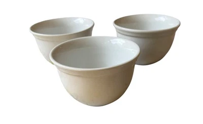 Pottery Barn Du Jour White Deep Cereal/Soup/Ramen Bowls 5.88” X 3.63” Set Of 3 - Image 1 of 4