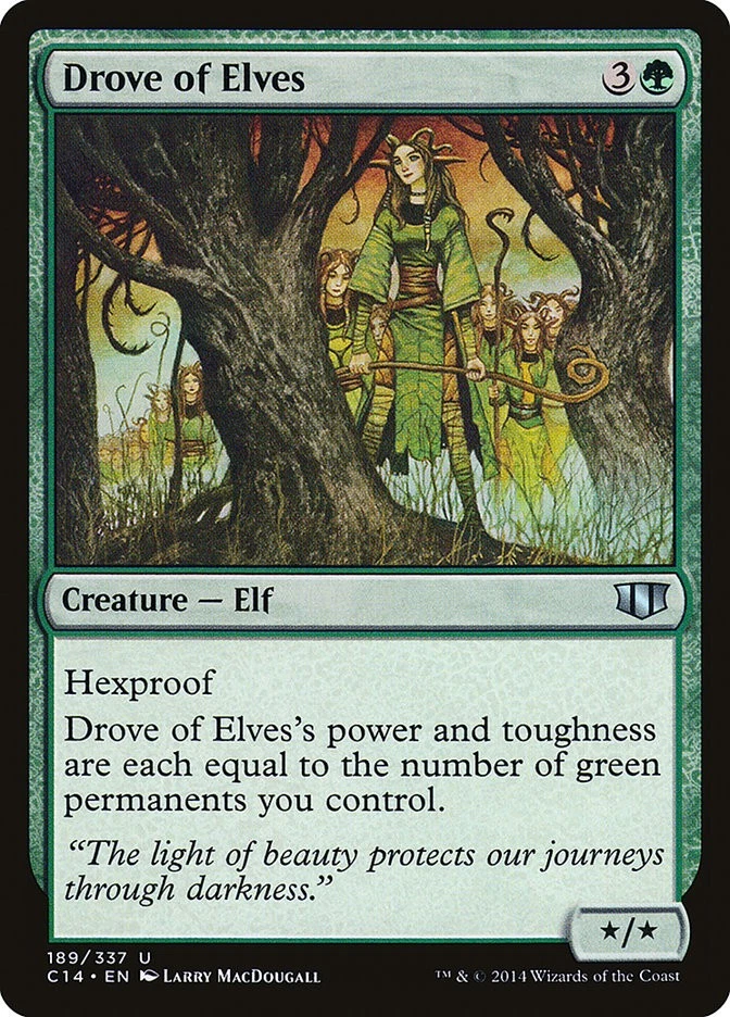 MTG Drove of Elves  - Commander 2014 #189 - Image 1 of 1