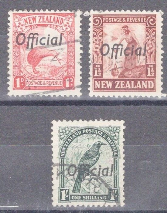 New Zealand O58-O60 Used Official Stamp Birds ZAYIX STAMPS 060922-S19 - Image 1 of 1