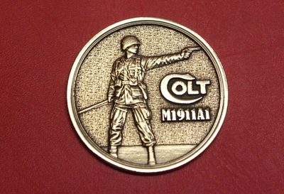 Colt Firearms M1911A1 Display Case Bronze Medallion 1911 - Image 1 of 2