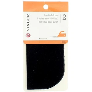 4 Pack Singer Iron-On Iron-On Patches, Black, 2 Ct - Picture 1 of 1