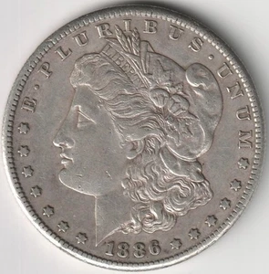 #4 BETTER DATE 1886-S MORGAN SILVER DOLLAR XF+ - Picture 1 of 2