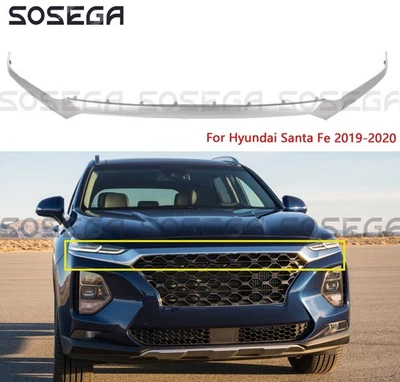 Para Hyundai Santa Fe 2019-2020 Moldura superior delantera adorno embellecedores cubiertas reemplazo Foto 1 de 4