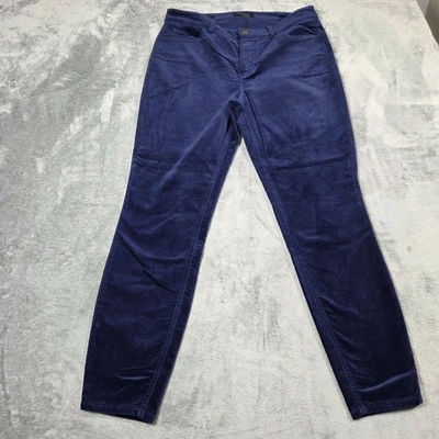 Pantalones Talbots Mujer 10 Azul Terciopelo Impecables Cinco Bolsillos Jeggings Preppy Vacaciones Foto 1 de 4