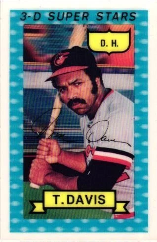 1974 Kellogg's 3-D - Tommy Davis (#43 of 54)  Baltimore Orioles - Image 1 of 2