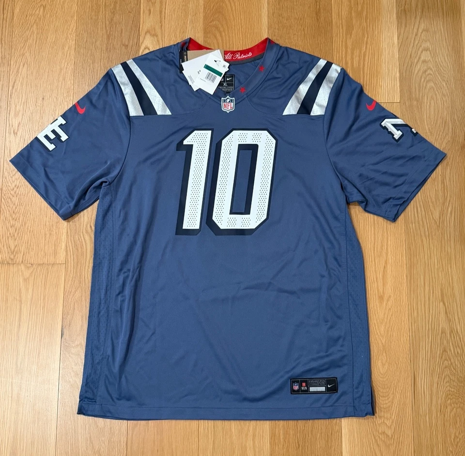 Camiseta deportiva Nike Drake Maye New England Patriots Rivalries Collection azul tormenta Foto 1 de 1