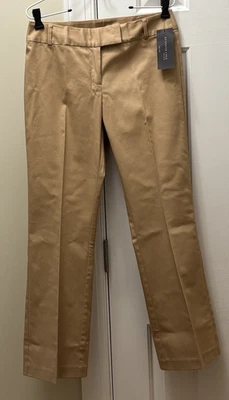 女式米色正装裤 6P Kenneth Cole 纽约全新带标签 — 第 1/4 张图片