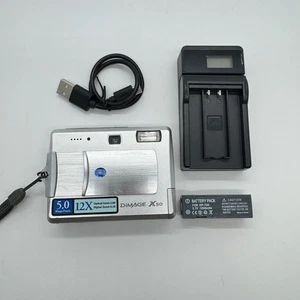 Konica Minolta Dimage X50 5MP CCD Compact Digital Camera New Battery & Charger - Picture 1 of 15