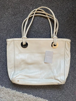 OROTON Cream Beige Leather Large Handbag Shoulder Bag - Image 1 of 4