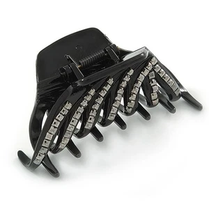 Black Acrylic Hair Claw - 85mm Width - Picture 1 of 6