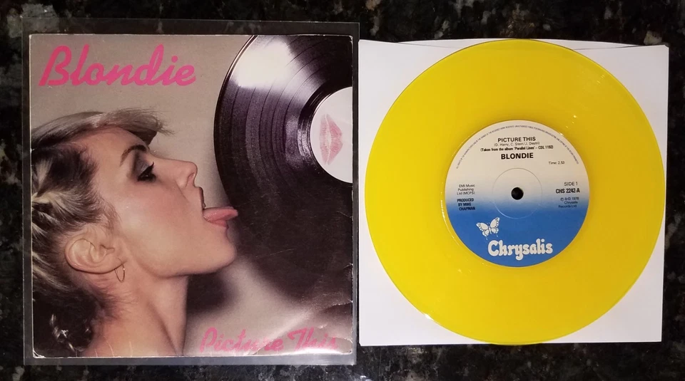 Blondie 1978 7" 45 UK Picture This Limited YELLOW DISC CHS 2242 EX++/NM - Image 1 of 4