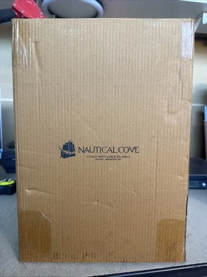 Cofre del Tesoro Pirata X-Large Nautical Cove con Cerradura de Hierro y Llave Esqueleto Foto 1 de 4