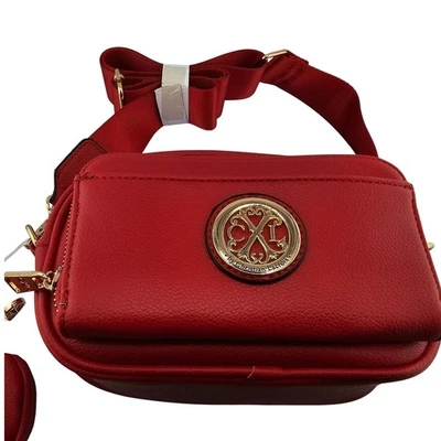 Bolso para cámara CXL by Christian Lacroix rojo guijarro mini bolsa desmontable con cremallera nuevo con etiquetas Foto 1 de 4