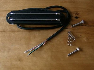 ARTEC HOT RAIL BLADE f.STRAT PU SBA73C-BK ALNICO V BLACK CHROME RAILS 11k BUCKER - Picture 1 of 1