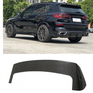 Carbon fiber style Rear Trunk Spoiler Wing Lip Roof For BMW X5 G05 2019-2023 - Picture 1 of 5