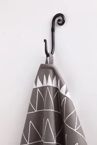 Hecho a mano ganchos para toalla de hierro forjado abrigo estante colgador gancho montado en pared conjunto de 3 - Imagen 1 de 10