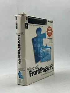 Microsoft FrontPage 98 Full Version For Windows In Original Box With Guide - Picture 1 of 5