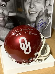 Mini Casco Firmado Lee Roy Selmon Oklahoma Sooners HOF 95 con JSA/Certificado de Autenticidad - Imagen 1 de 4