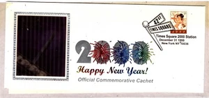 1999-2000 New Year Hologram Commemorative Cachet - Times Square -EXC. CONDITION - Picture 1 of 2