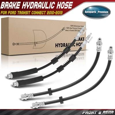 4件装前后制动液压软管适用于福特Transit Connect 2010 2011-2013 — 第 1/4 张图片