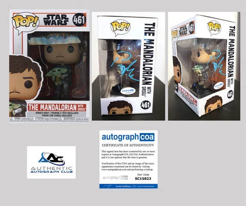 PEDRO PASCAL AUTOGRAPH SIGNED THE MANDALORIAN GROGU FUNKO POP 461 STAR WARS ACOA Cover