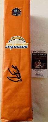 DAN FOUTS SIGNED AUTOGRAPHED TOUCHDOWN PYLON LA CHARGERS FOOTBALL HOF JSA COA - Image 1 of 2