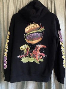 Spongebob Patrick Hoodie Pullover Sz Sm Black Sweatshirt Krabby Patty H&M - Picture 1 of 7