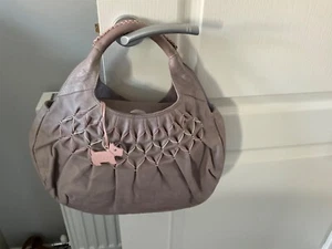 Radley medium leather grab bag. Pinky grey colour. - Picture 1 of 6