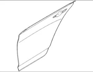 Genuine Hyundai 77121 C1000 Rear Right Door Outer Panel for 2015-2019 Sonata OEM - Picture 1 of 4