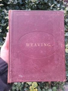 RARE 19th Century Weaving Album Sample Book (-30- Weaving Samples) - Picture 1 of 23