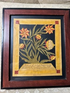 P.J Rankin Hults Pennsylvania Folk Art "Henry Beecher Poem"- Signed And Framed - Picture 1 of 16