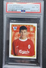 Steven Gerrard Merlin's Premier League 1999 U42 Rookie Sticker PSA 8