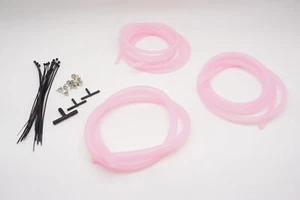 AUTOBAHN88 Engine Silicone Vacuum Hose Dress Up Kit CLEAR PINK Fit VW NISSAN - Picture 1 of 7