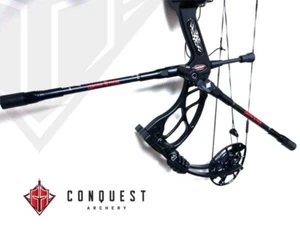 Conquest Archery Control Freak Stabilisator Jagdstange mit SMAC 10"-8" mattschwarz - Bild 1 von 2