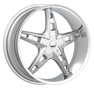 SET OF (4) VELOCITY WHEELS VW930 20x7.5 4x100/114.3 +38 CHROME - Picture 1 of 2