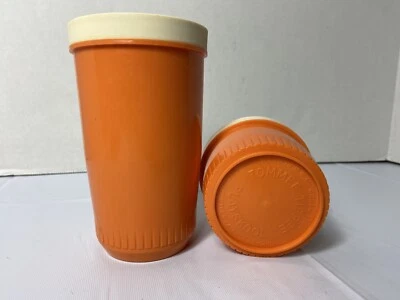 Playskool Tommee Tippee VINTAGE Babytainer 3300 ORANGE Thermos Bottle Insulator - Image 1 of 4