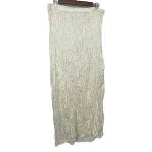 Privatsachen Silk Midi Skirt Cream Lagenlook Crinkle Cocon Commerz Size 3 FLAW - Picture 1 of 8