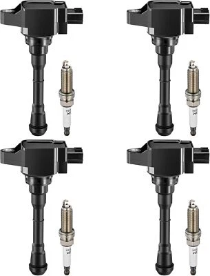 4pcs For 1.6L L4 Nissan Juke 2012 2013 2014 2015-2017 Ignition Bobinas & Spark P Foto 1 de 4