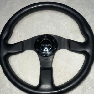 ITALVOLANTI IMOLA Leather Steering Wheel φ35 Clean Used F/S - Picture 1 of 13