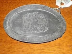 Western union Telegraph Company Eagle Belt Buckle Lewis Buckles of Chicago - Picture 1 of 3
