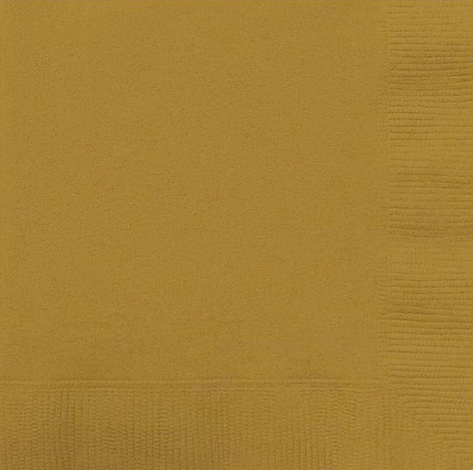 Servilletas doradas sólidas para bebidas - (paquete de 20) - Diseño elegante y duradero Foto 1 de 1