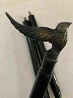 Antique Brass Beautiful Flying Bird Design Handle Wooden Walking Stick Cane Gift