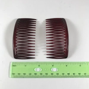 Vintage 80er Goody USA Haar Kunststoff Seitenkämme braun - Bild 1 von 4