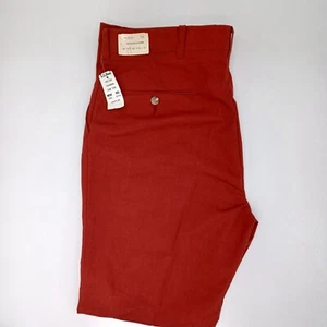 Pantalones de trabajo mecánicos vintage años 80 LL Bean para hombre 38x33 algodón sarga rojos EE. UU. NUEVOS - Imagen 1 de 12
