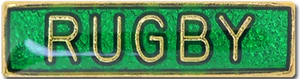 Rugby Bar Pin Anstecker in grüner Emaille - Bild 1 von 2